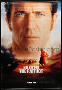 2z122 PATRIOT 2 vinyl banners 2000 huge close up portrait image of Mel Gibson over American flag!