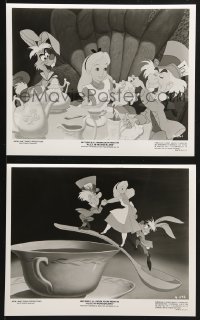 3a850 ALICE IN WONDERLAND 2 8x10 stills R1974 Disney classic cartoon from Lewis Carroll's book!