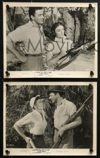 3a435 BEYOND MOMBASA 8 8x10 stills 1957 Cornel Wilde & Donna Reed in the African jungle!