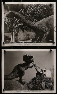 3a382 DINOSAURUS 9 laminated 8x10 keybook stills 1960 Ward Ramsey, images of wacky caveman & more!