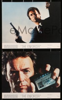3a017 ENFORCER 8 8x10 mini LCs 1976 Clint Eastwood as Dirty Harry, Guardino, Daly, crime classic!