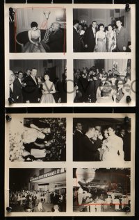 3a456 GINA LOLLOBRIGIDA 8 8x10 contact sheet stills 1953 premiere of Bread Love and Dreams!