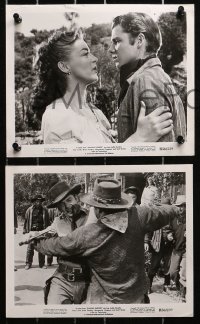 3a351 KANSAS RAIDERS 10 8x10 stills R1956 Audie Murphy, the fighting story of Quantrill's guerrillas!
