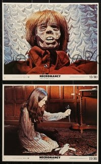 3a027 NECROMANCY 8 8x10 mini LCs 1972 Orson Welles, Pamela Franklin, wild occult horror images!
