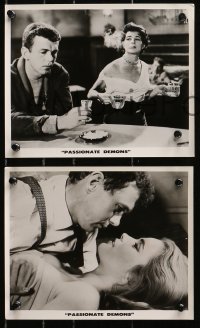 3a758 PASSIONATE DEMONS 4 8x10 stills 1962 shocking truth about a girl whose only sin was to love!