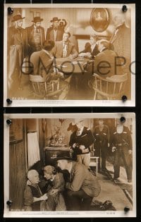 3a702 STRANGER WORE A GUN 5 3D 8x10 stills 1953 Randolph Scott, Claire Trevor & Borgnine, poker!