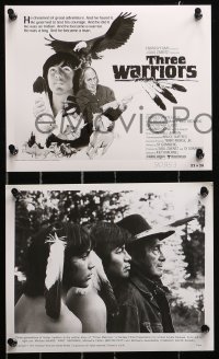 3a492 THREE WARRIORS 8 8x10 stills 1977 cool images of Native American Indians and wildlife!