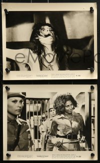 3a213 WOMEN IN CAGES 15 8x10 stills 1971 great images of sadistic warden Pam Grier, sexy prisoners!