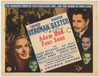 3b029 ADAM HAD FOUR SONS TC R1948 Ingrid Bergman, Warner Baxter, Susan Hayward, Fay Wray