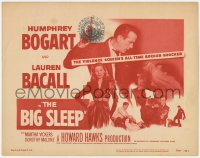 3b056 BIG SLEEP TC R1956 Humphrey Bogart & sexy Lauren Bacall, Howard Hawks film noir classic!