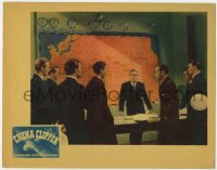 3b391 CHINA CLIPPER LC 1936 Humphrey Bogart & others across from Pat O'Brien by map, ultra rare!