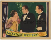3b400 CURTAIN AT 8 LC 1933 Dorothy Mackaill by birthday cake glares at Mulhall, Backstage Mystery!