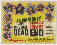 3b103 DEAD END TC R1944 portraits of Humphrey Bogart, Joel McCrea + 5 top stars & the Dead End Kids!