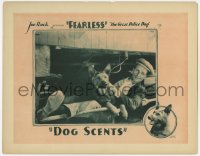 3b416 DOG SCENTS LC 1926 great image of Fearless the Great Police Dog relaxing with his master!