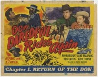 3b111 DON DAREDEVIL RIDES AGAIN chapter 1 TC 1951 Republic western serial, Return of the Don!