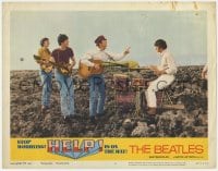 3b471 HELP LC #6 1965 The Beatles, John, Paul, George & Ringo performing on a rocky beach!