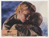 3b477 HUNGER LC #7 1983 close up of Catherine Deneueve hugging bald vampire David Bowie!