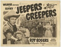 3b190 JEEPERS CREEPERS TC R1950 young Roy Rogers with The Weaver Brothers & Elviry!