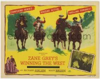 3b206 LIGHT OF WESTERN STARS TC R1952 Richard Arlen, rousing action, Zane Grey's Winning the West!
