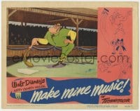 3b501 MAKE MINE MUSIC LC 1946 Disney feature cartoon, best baseball image of Casey at the Bat!