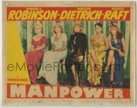 3b505 MANPOWER LC 1941 Marlene Dietrich, Barbara Pepper, Eve Arden, Lucia Carroll & Joyce Compton!