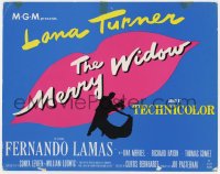 3b221 MERRY WIDOW TC 1952 great silhouette art of Lana Turner & Lamas dancing!