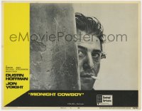 3b513 MIDNIGHT COWBOY LC #8 1969 best close up of Dustin Hoffman as Ratso Rizzo with cigarette!
