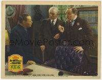 3b517 MR MOTO TAKES A VACATION LC 1939 Asian Peter Lorre stares in disbelief at Lionel Atwill!