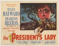 3b245 PRESIDENT'S LADY TC 1953 Charlton Heston as Andrew Jackson with adulteress Susan Hayward!