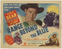 3b253 RANGE BEYOND THE BLUE TC 1947 cowboy Eddie Dean challenges the stagecoach bandit king!