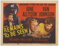3b257 REMAINS TO BE SEEN TC 1953 Van Johnson, June Allyson, young Angela Lansbury!