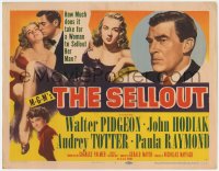 3b268 SELLOUT TC 1952 how much does it take for sexy bad Audrey Totter to sell out Walter Pidgeon!