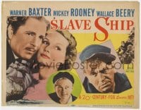 3b277 SLAVE SHIP TC R1948 Warner Baxter, Wallace Beery, Mickey Rooney, pretty Elizabeth Allan