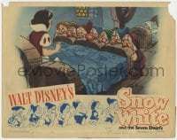 3b574 SNOW WHITE & THE SEVEN DWARFS LC R1944 Disney, great image of her waking in their cottage!