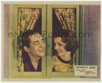 3b575 SOCIETY GIRL LC 1932 James Dunn & Peggy Shannon close up leaning out open window, rare!