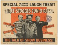 3b309 THREE STOOGES FUN-O-RAMA TC 1959 wacky image of Moe Howard, Larry Fine & Joe Besser!