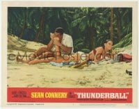 3b016 THUNDERBALL LC #5 1965 Sean Connery as James Bond sucks poison from Claudine Auger's foot!