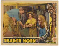3b606 TRADER HORN LC R1930s Duncan Renaldo shaking Harry Carey's hand by pretty Edwina Booth!
