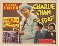 3b313 TRAP TC 1946 Sidney Toler as Asian detective Charlie Chan, Victor Sen Yung, Mantan Moreland