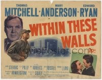 3b332 WITHIN THESE WALLS TC 1945 Thomas Mitchell, Mary Anderson, Eddie Ryan, prison escape!