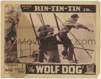 3b626 WOLF DOG chapter 5 LC 1933 border art of Rin Tin Tin Jr., men fighting on ship, Wolf Pack Law!