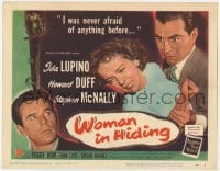 3b335 WOMAN IN HIDING TC 1950 Ida Lupino is on the run from her crazy husband Stephen McNally!
