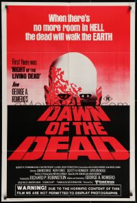 3c187 DAWN OF THE DEAD Aust 1sh 1980 George Romero, there's no more room in HELL for the dead!