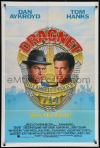 3c191 DRAGNET Aust 1sh 1987 Dan Aykroyd as detective Joe Friday with Tom Hanks, art by McGinty!