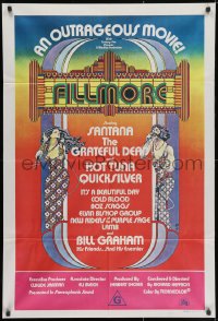 3c195 FILLMORE Aust 1sh 1972 Grateful Dead, Santana, rock & roll concert, cool Byrd art!