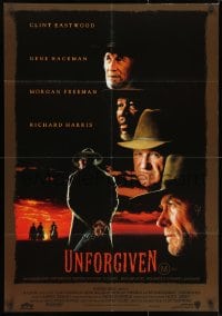 3c213 UNFORGIVEN Aust 1sh 1992 Clint Eastwood, Gene Hackman, Richard Harris, Morgan Freeman