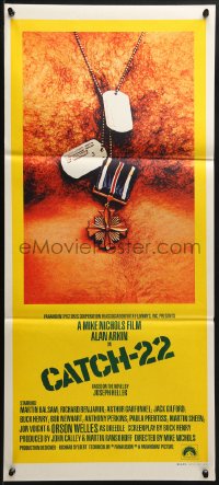 3c265 CATCH 22 Aust daybill 1970 directed by Mike Nichols, based on the novel by Joseph Heller!