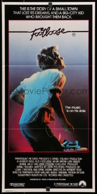 3c319 FOOTLOOSE Aust daybill 1984 teenage dancer Kevin Bacon has the music on his side!