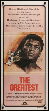3c340 GREATEST Aust daybill 1977 art of heavyweight boxing champ Muhammad Ali by Putzu!