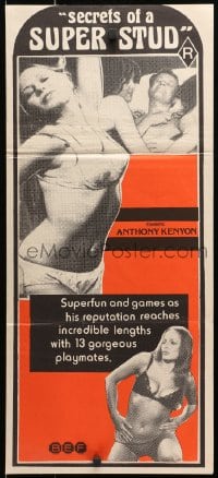 3c491 SECRETS OF A SUPERSTUD Aust daybill 1976 Confessions of a Super Stud, gorgeous women!
